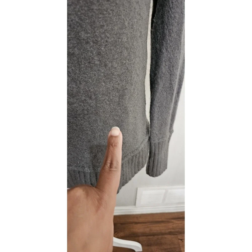 Vince cashmere Turtleneck Sweater Size XS Gray 100% cashmere‎ ribbed foldover